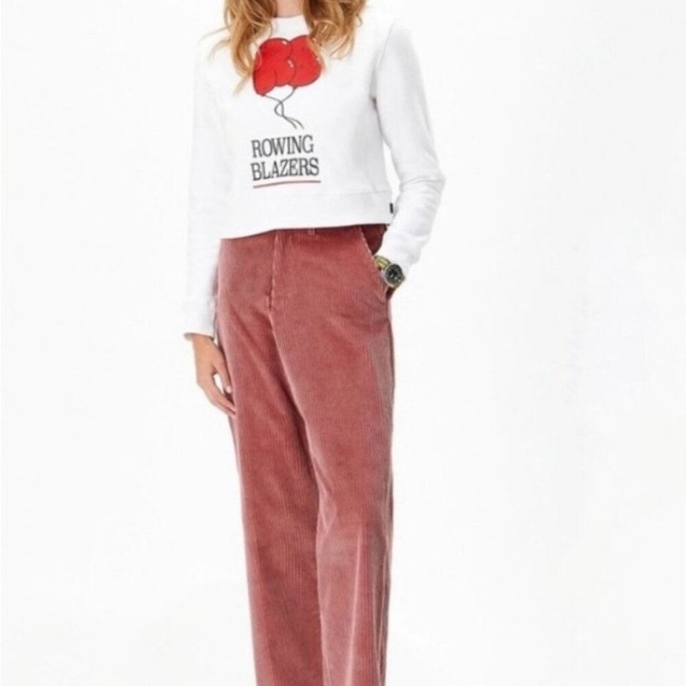 Rowing Blazers Balloon Logo Crop Sweatshirt White XL - Picture 4 of 10